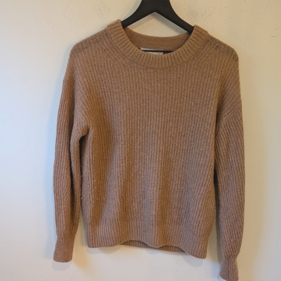 Everlane Women's Cocoon Alpaca Ribbed Sweater XS Wool Tan - Picture 1 of 4
